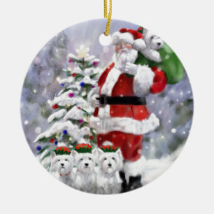 Santa's Helpers Ceramic Tree Decoration