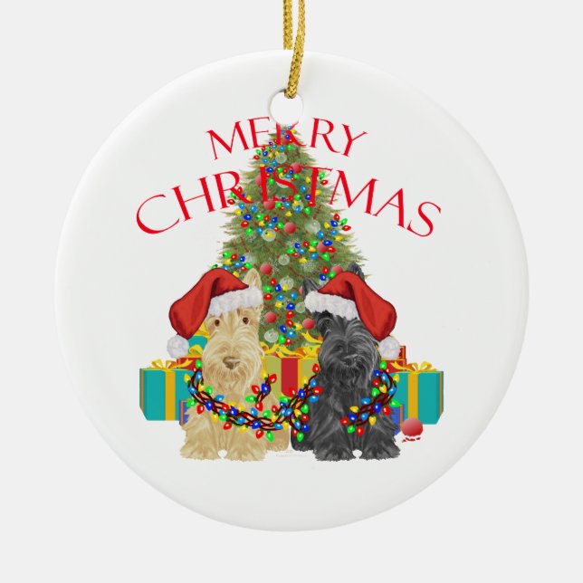 Santas Helpers Ceramic Tree Decoration (Front)