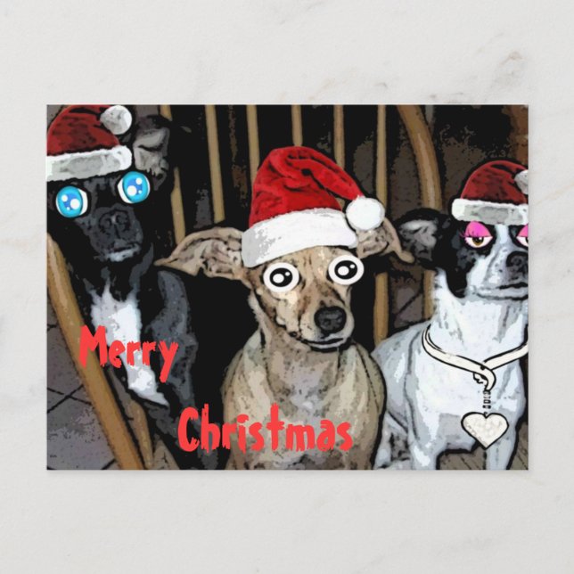 SANTA'S HELPERS HOLIDAY POSTCARD (Front)