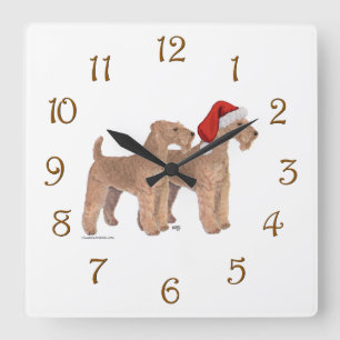 Santa's Helpers Square Wall Clock