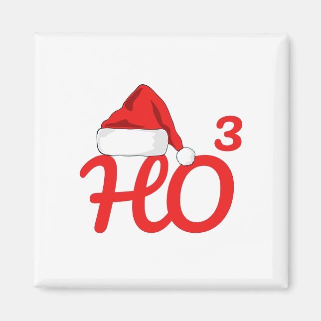 Santa's Ho Cube Christmas Magnet (Front)