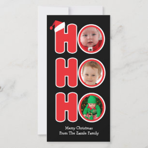 Santas Ho Ho Ho Christmas Photo Frame Holiday Card