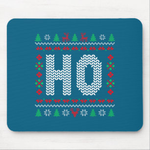 Santas Ho Naughty Christmas For Graphic Art Mouse Mat
