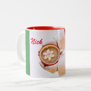SANTA'S HOT CHOCOLATE CUSTOM Two-Tone COFFEE MUG