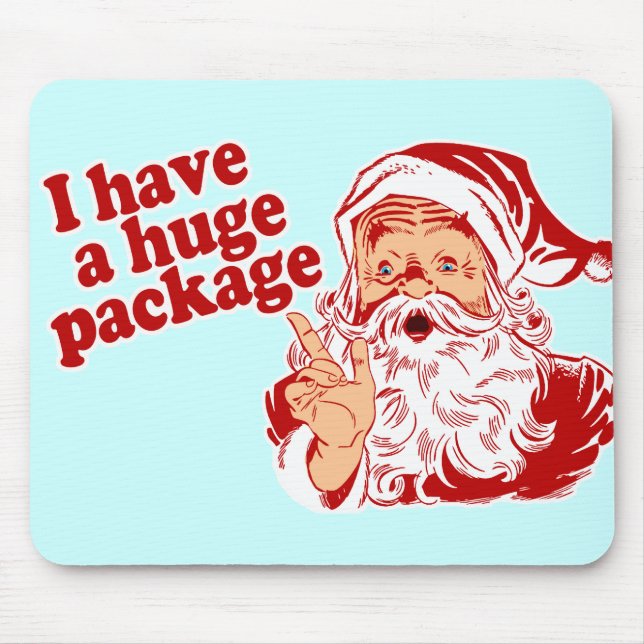 Santas Huge Package Mouse Mat (Front)