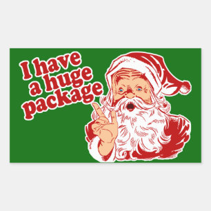 Santas Huge Package Rectangular Sticker