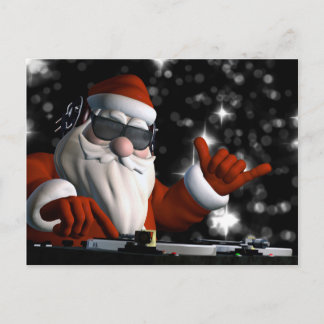 Santa's In Da House Holiday Postcard