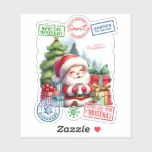 Santa's Joyful Delivery Sticker
