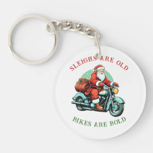 Santas Joyride Motorcycle Christmas Key Ring