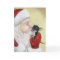 "Santa's Kiss for Chihuahua" Dog Art Greeting Card