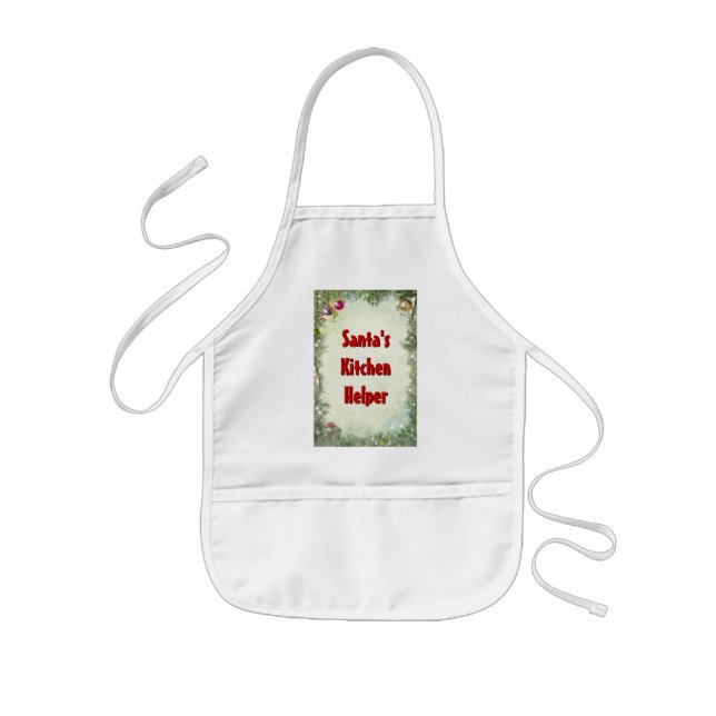 Santa's Kitchen Helper Kids Apron (Front)