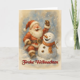Santas Lachen im Winterzauber Thank You Card