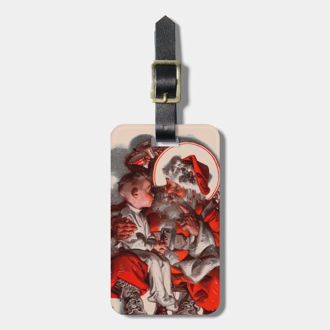 Santa's Lap Luggage Tag (Front Vertical)
