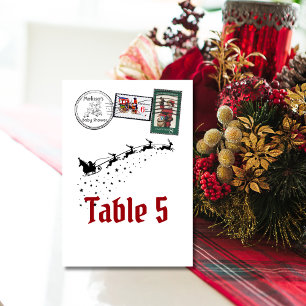 Santa's Letter North Pole Naughty or Nice Seating Table Number