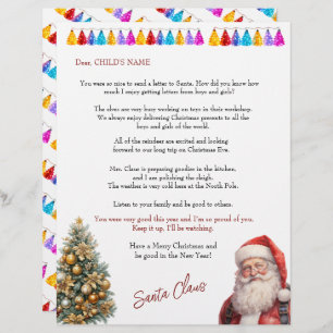 Santa's Letter to Children Christmas Lights Tree