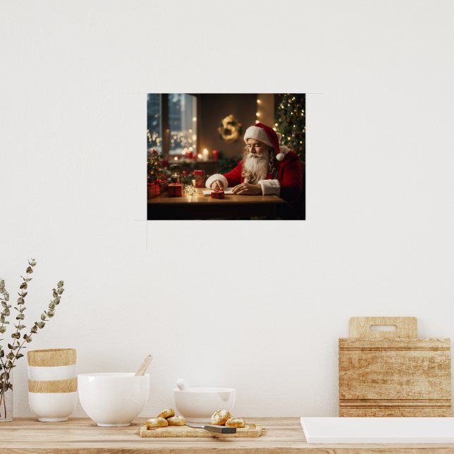 Santa's Lifelike Portrait: The Real Magic of Chris Poster (Kitchen)