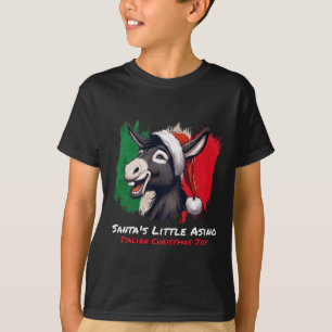 Santa's Little Asino Italian Christmas Donkey T-Shirt