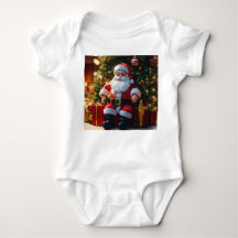 "Santa's Little Helper: Adorable Printed Baby Jump