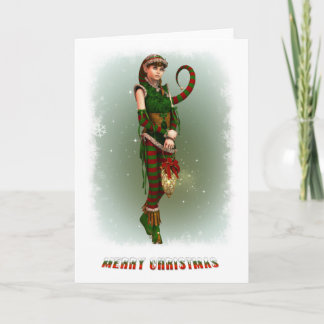 Santas Little Helper Amy Holiday Card