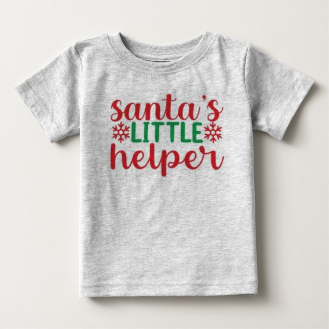 Santa's Little helper Baby tee (Front)