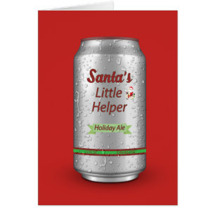 Santa's Little Helper Beer Can