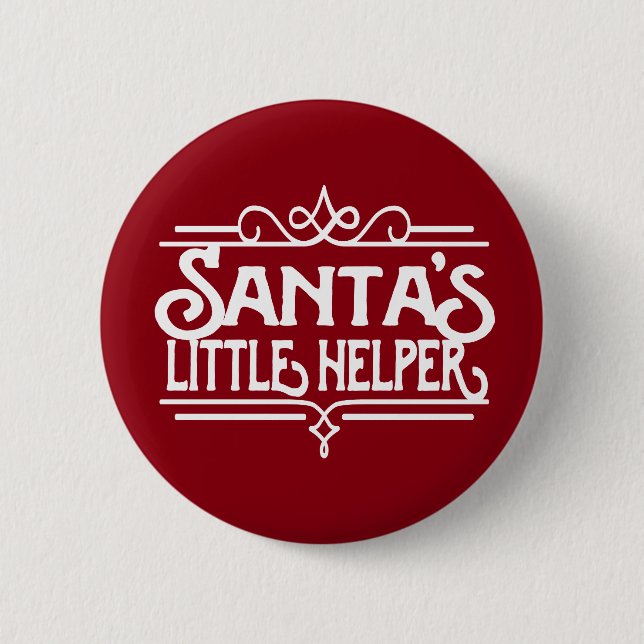 Santa's Little Helper Button (Front)