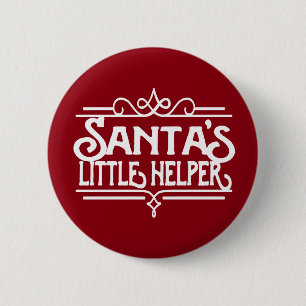 Santa's Little Helper Button