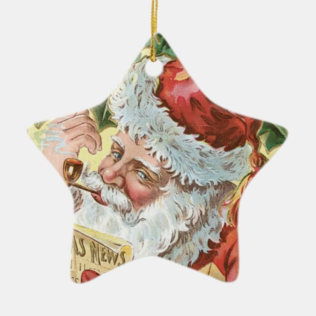 Santa's Little Helper Ceramic Tree Decoration (Front)