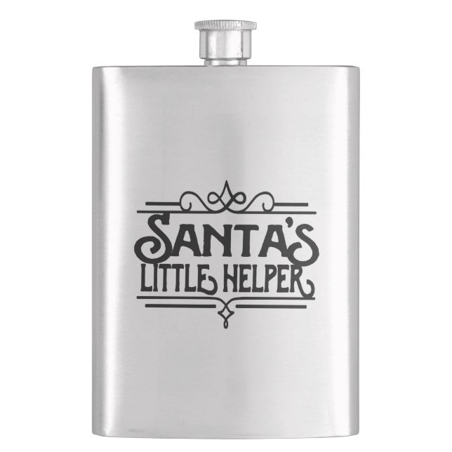 Santa's Little Helper Classic Flask (Front)
