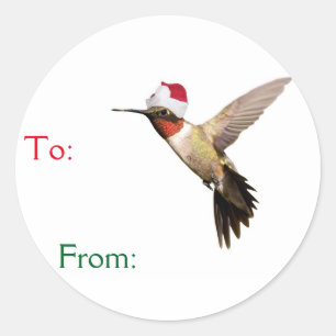 Santa's Little Helper Classic Round Sticker