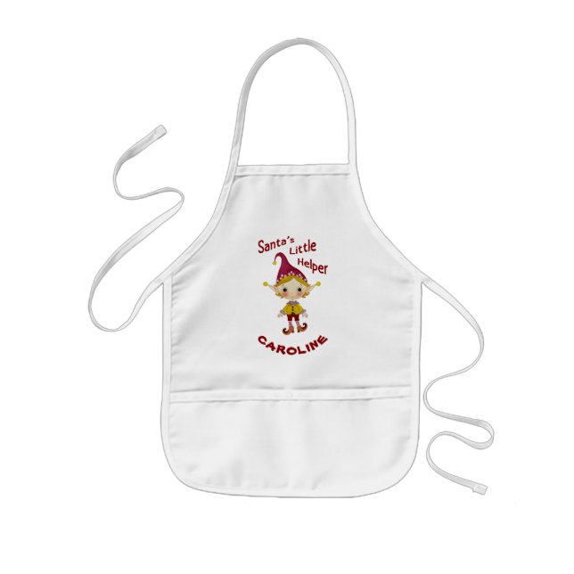 Santa's little helper custom kids apron (Front)
