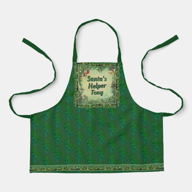 Santa's Little Helper (customisable) Apron (Front)