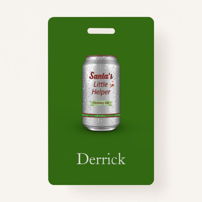 Santa's Little Helper Division of Ale Sales Custom ID Badge (Front)