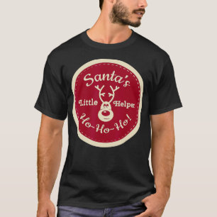 Santas Little Helper  Funny Christmas s4444  T-Shirt