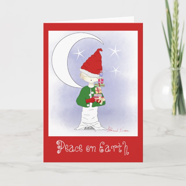 Santa's Little Helper Greeting Cards (Front)