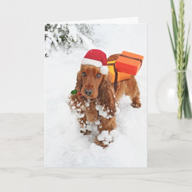 Santa's Little Helper Holiday Card (Front)