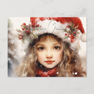 Santa's Little Helper Holiday Postcard