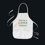 Santa's Little Helper Kids Apron<br><div class="desc">A festive,  colourful kids Christmas design. Reads "Santa's Little Helper" in rainbow colours.</div>