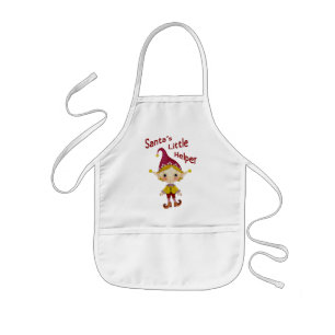 Santa's little helper kids apron