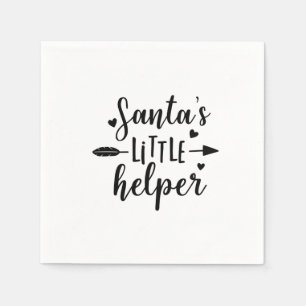 Santa's Little Helper Pregnancy Announcement Napkin