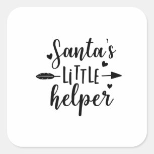 Santa's Little Helper Pregnancy Announcement Square Sticker