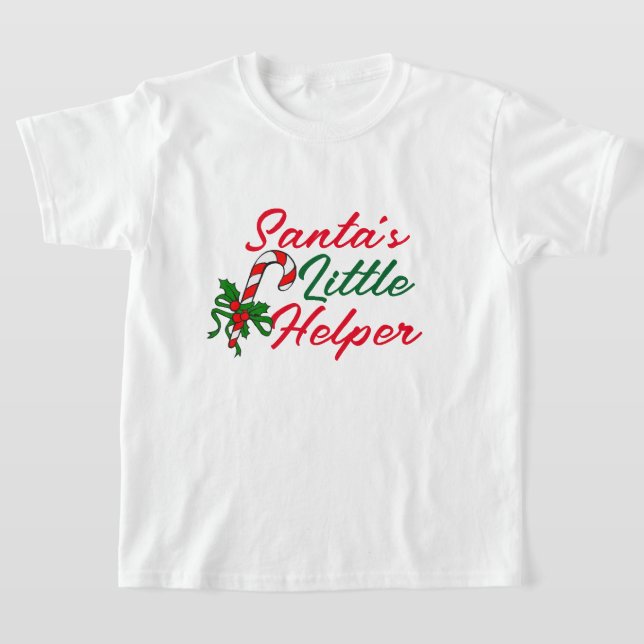 Santas Little Helper Shirt - Cute Family Christmas (Laydown)