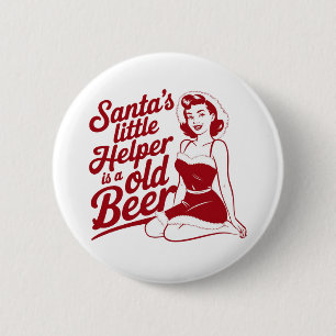 Santa's Little Helper Snarky Christmas Sarcastic  6 Cm Round Badge