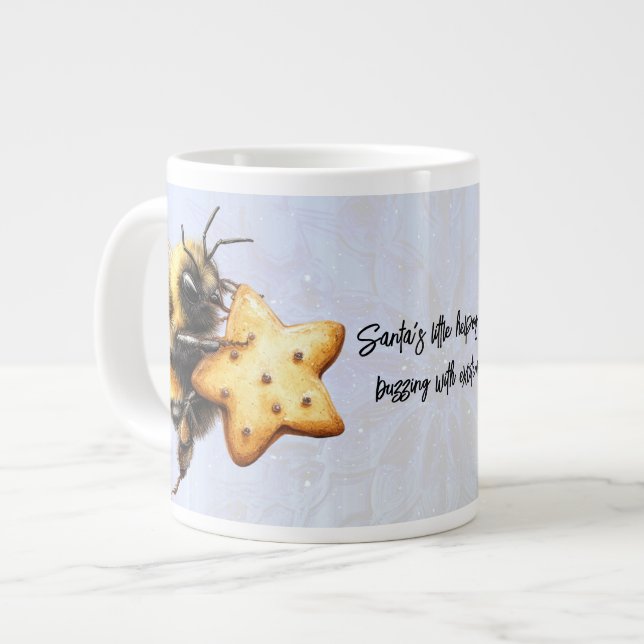 Santa's Little Helpers Are Buzzing With Excitement Large Coffee Mug (Front Left)