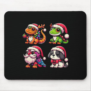 Santa's Little Helpers Cute Animal Christmas Colle Mouse Mat