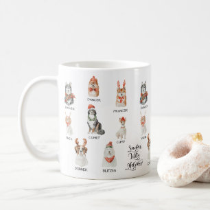Santa's little helpers Dog Reindeer names mug