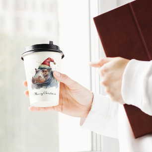 Santa's Little Hippo, custom Paper Cups