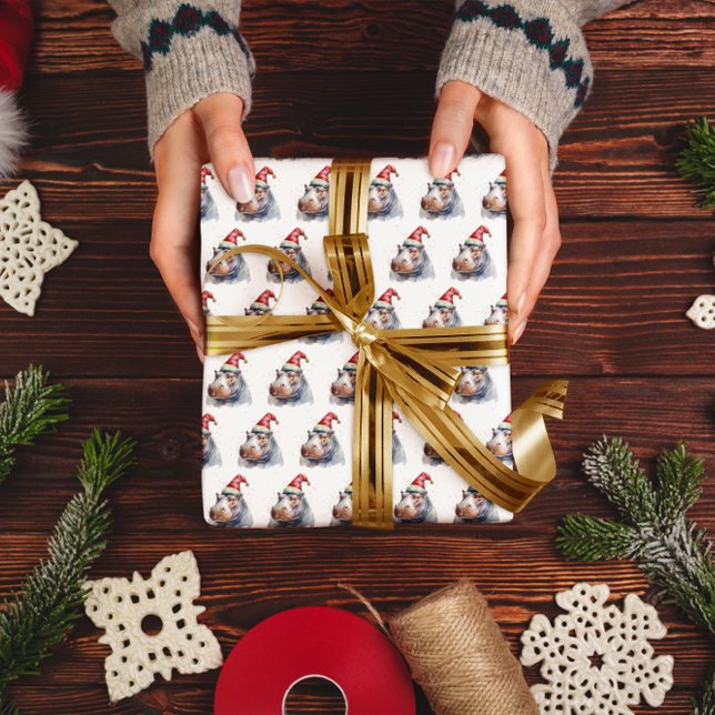Santa's Little Hippo Wrapping Paper (Creator Uploaded)