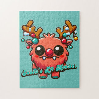 Santa's Little Red Monster Jigsaw Puzzle