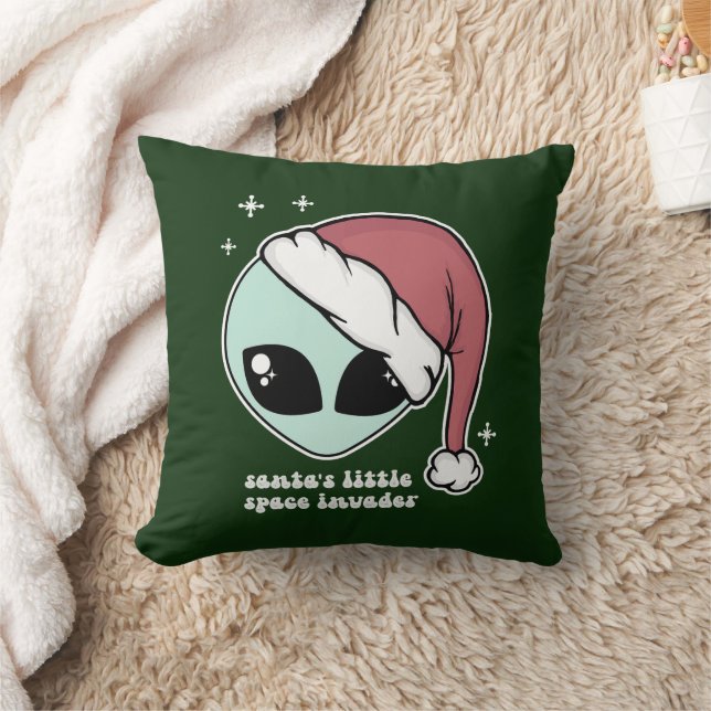 Santa's Little Space Invader Cushion (Blanket)